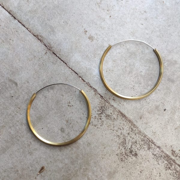 Continuous Skinny Brass Hoop